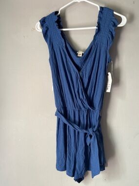 Billabong Blue Wrap Romper
